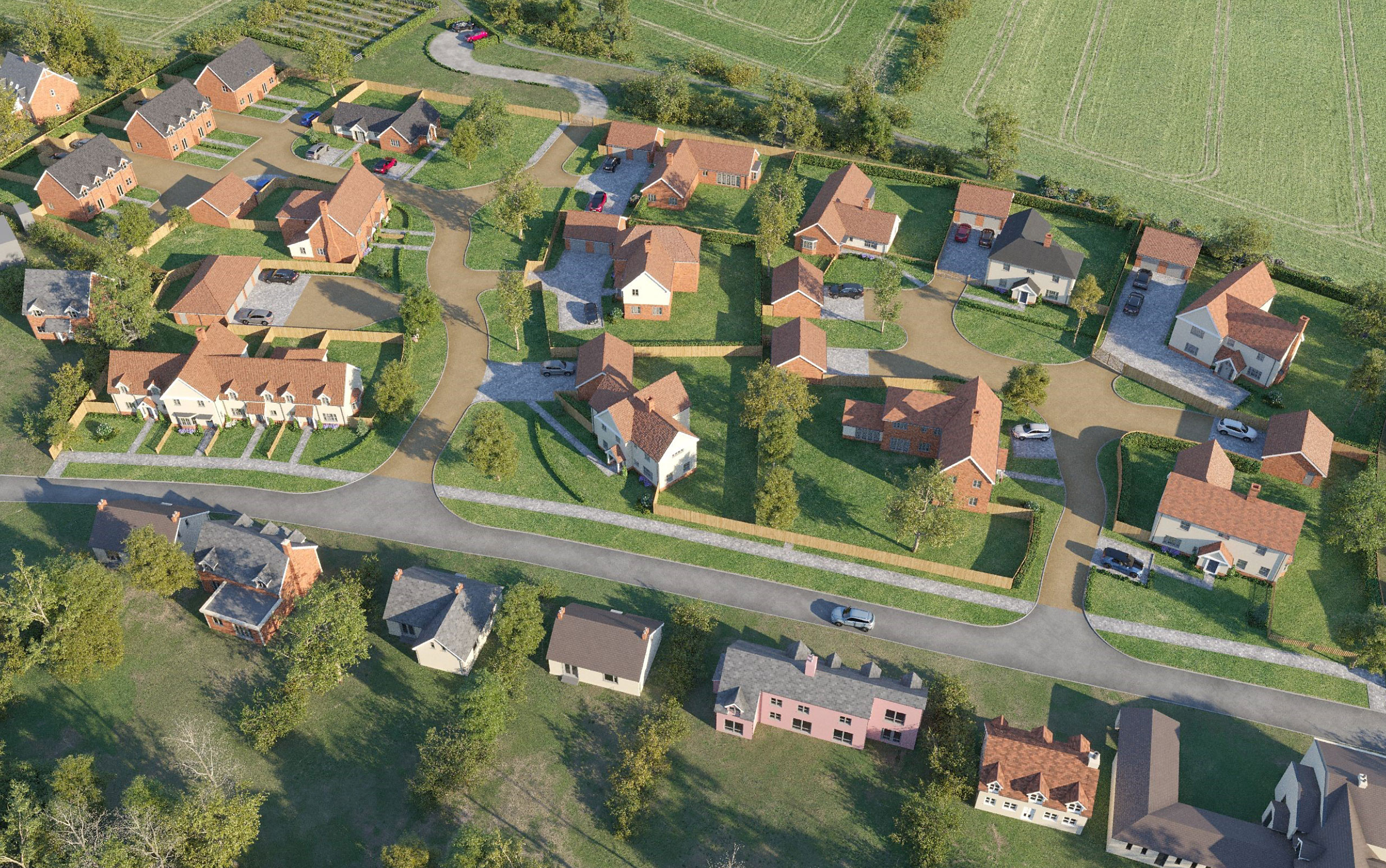 Aerial Image of Rising Sun Hill, Rattlesden.