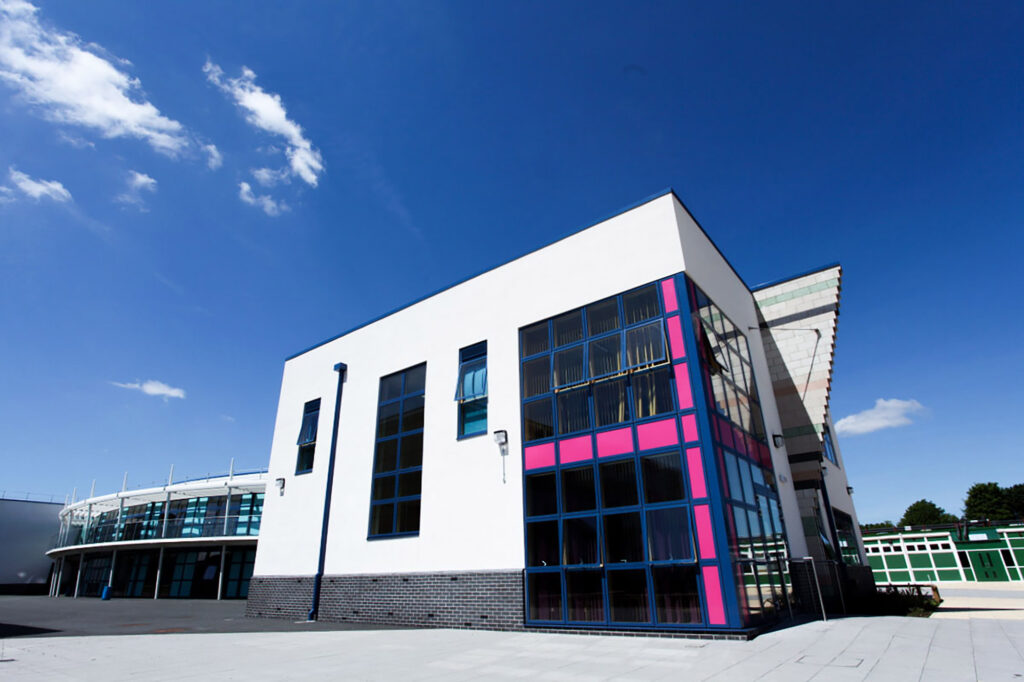 Lignacite Concrete Blocks used in Carleton High School, Pontefract.