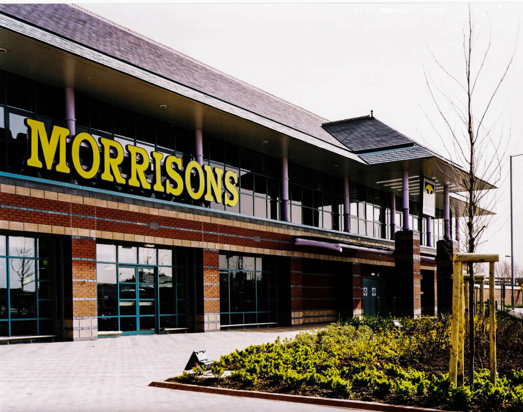 Morrisons Supermarket containing Lignacite concrete blocks